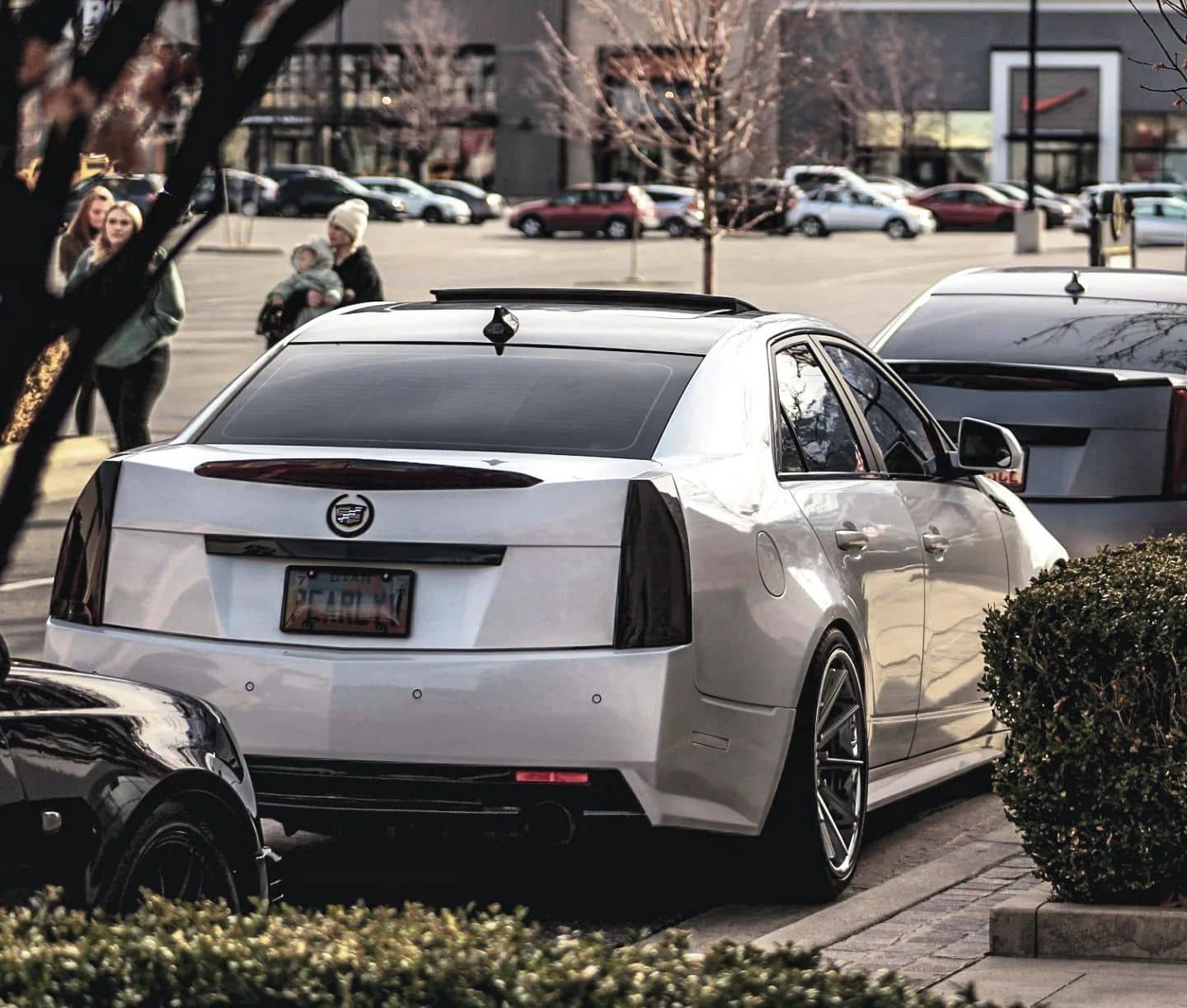 2nd gen Cadillac CTS exterior mods, lip spoiler and black LED taillights tint