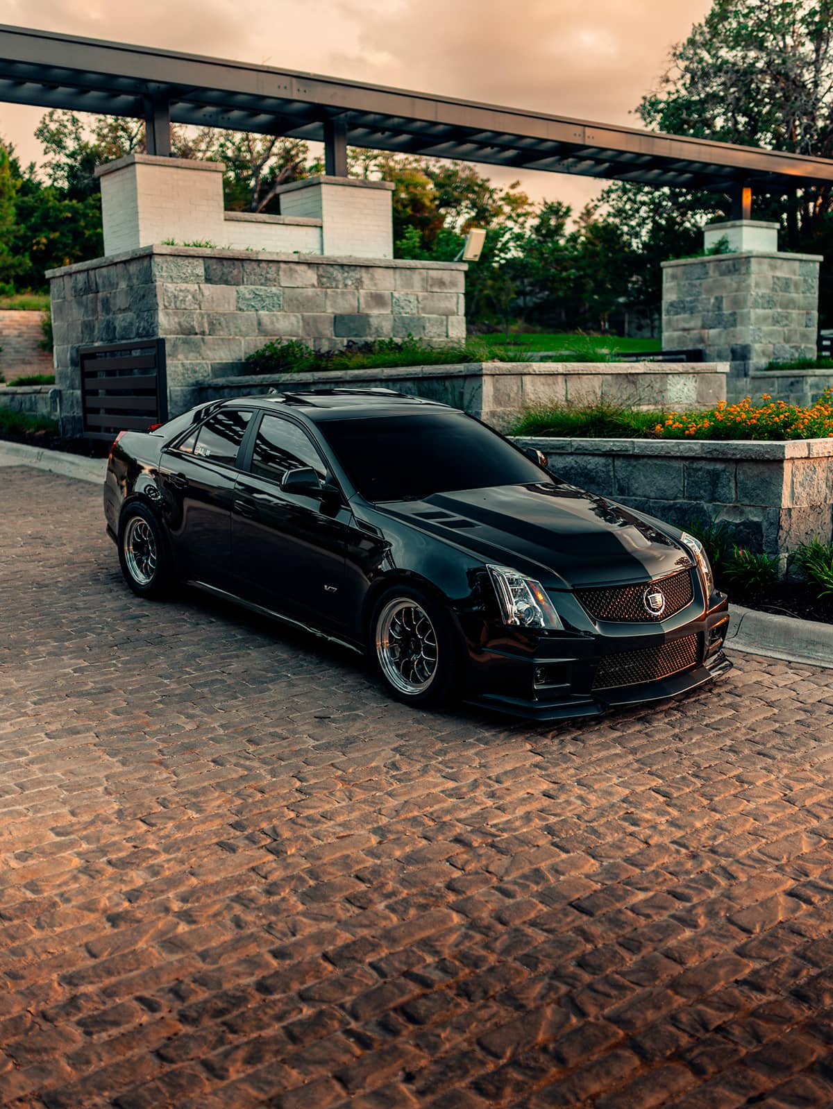Lowered Cadillac CTS-V on KW Coilovers