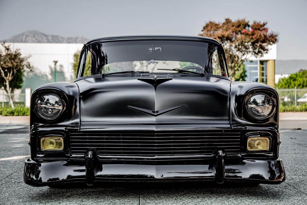 1956 Chevy Bel Air all black murdered out