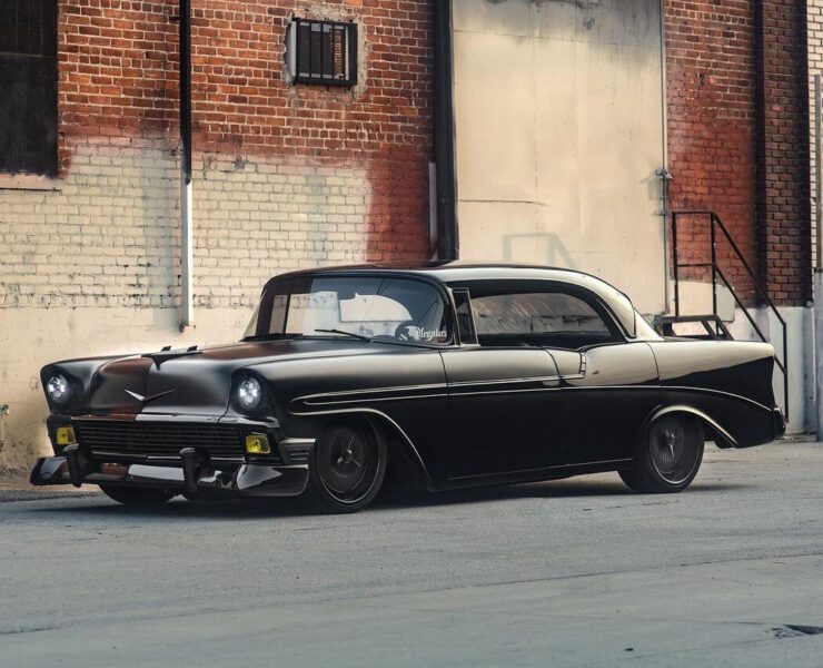 Lowered 1956 Chevy Bel Air with air suspension