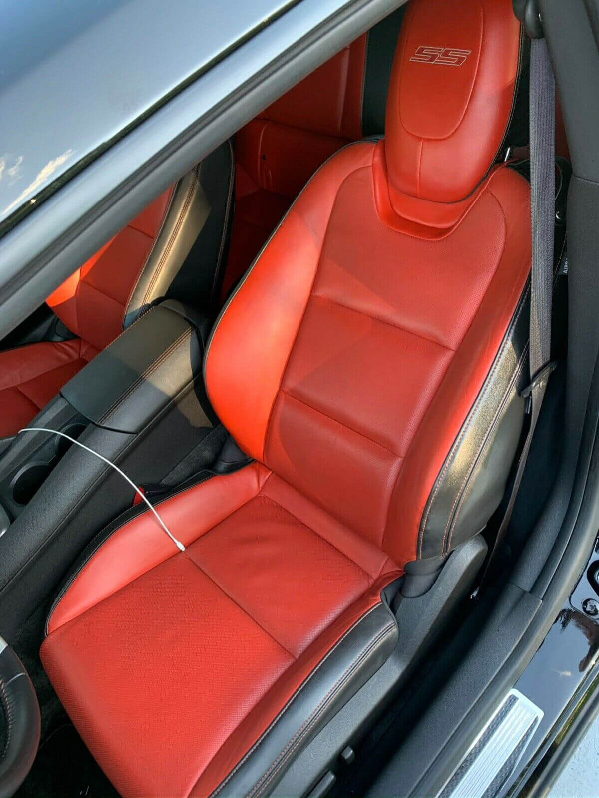 Chevy Camaro SS red seats