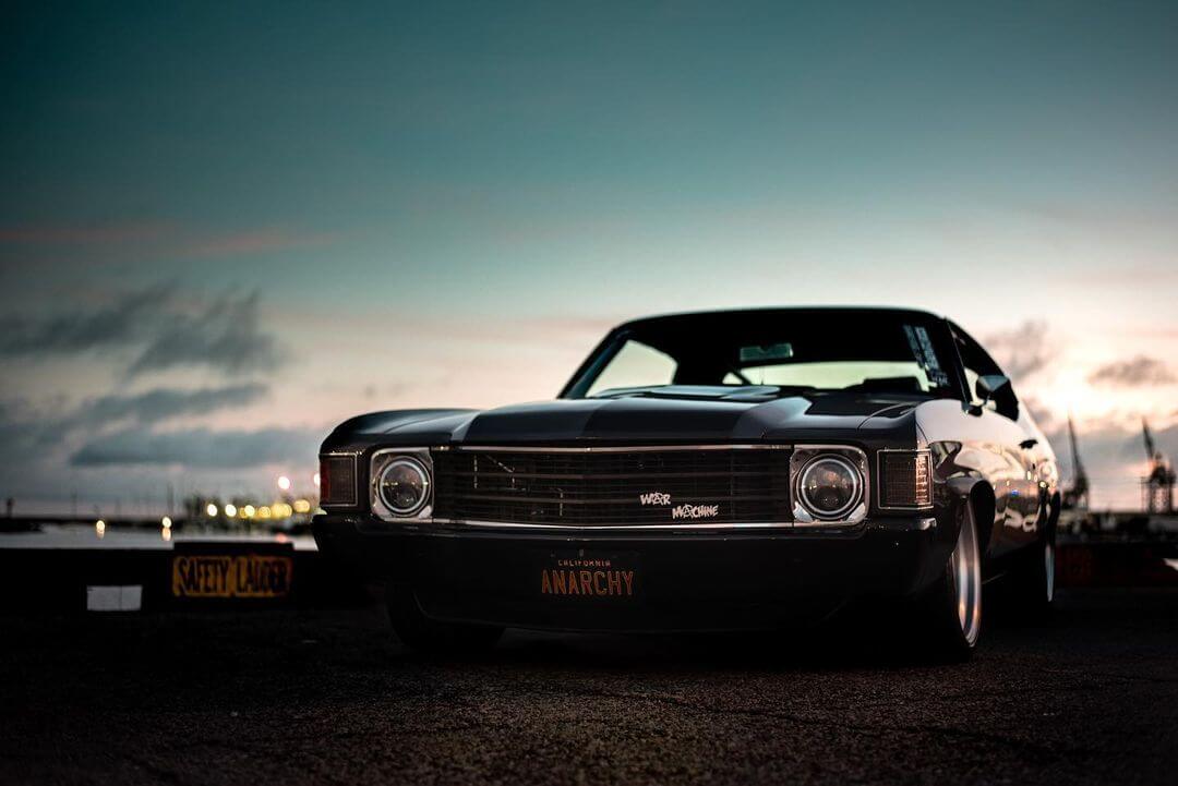 1972 Chevy Chevelle SS with Halo LED headlights.