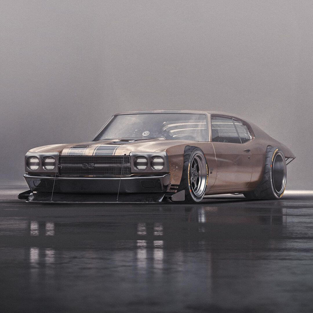 Lowered 1970 Chevy Chevelle SS with Nascar style mods