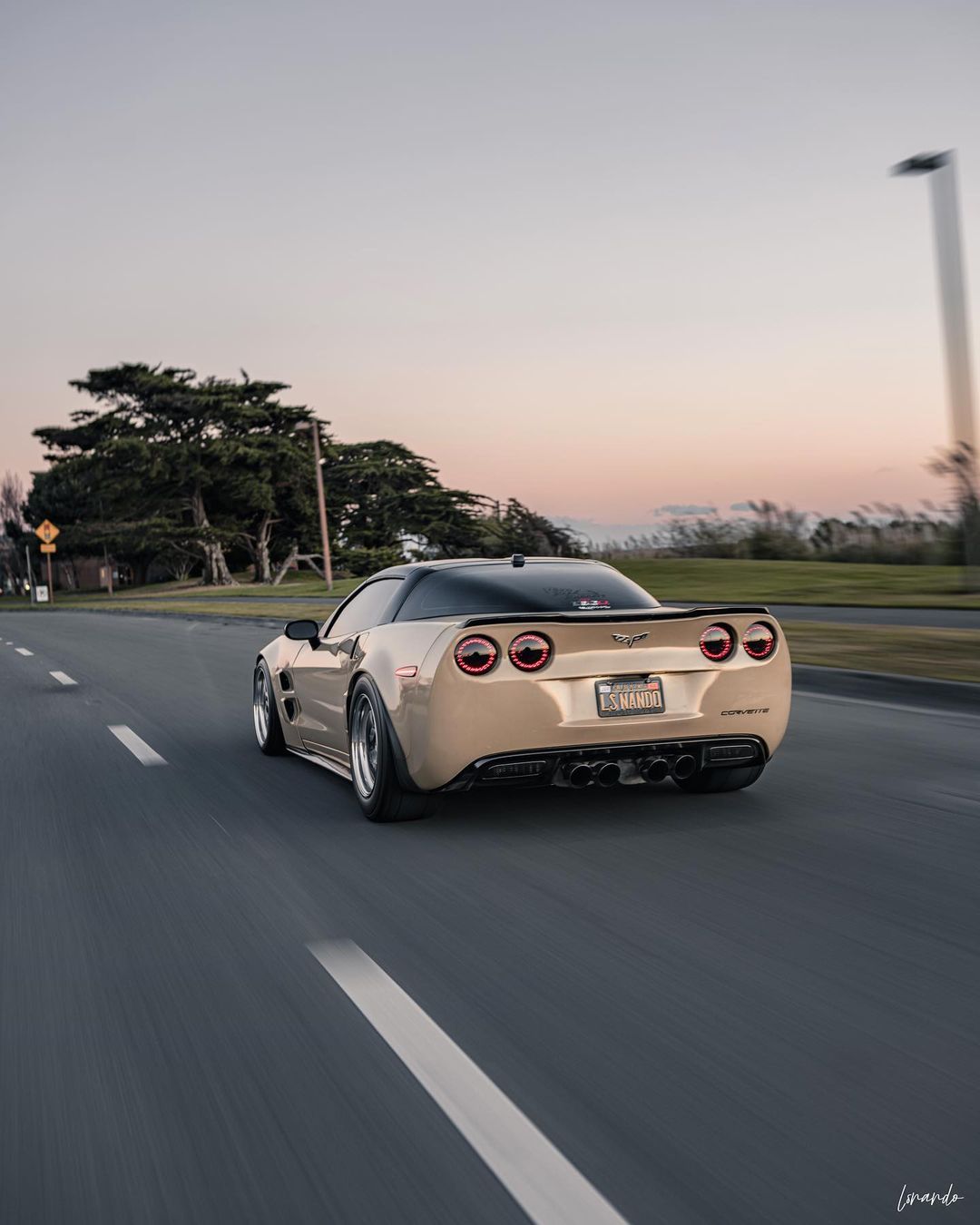 Chevy Corvette C6 with red Eagle Eye LED taillights