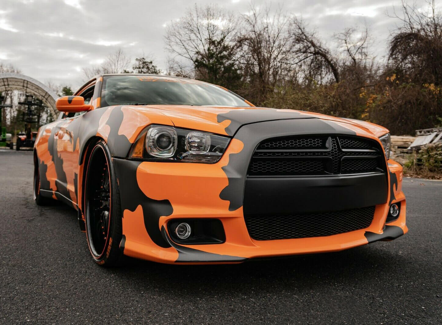 Dodge Charger SRT style front bumper with a lip