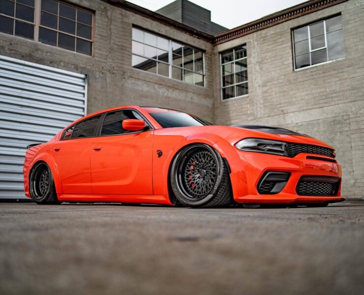 Orange Soda - Wide Body HellCat Charger Bagged & Modified