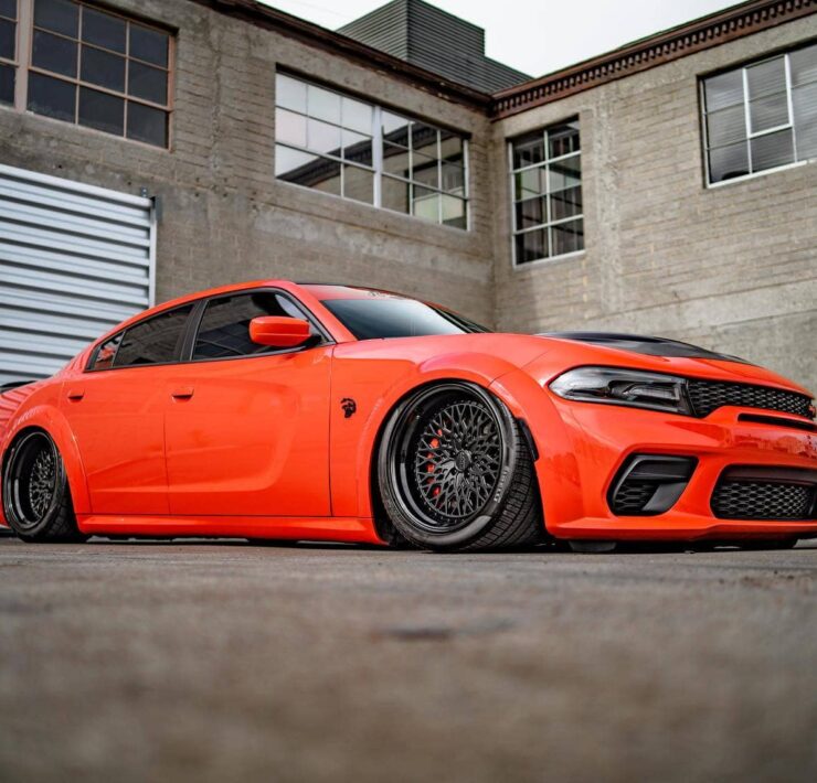 Orange Soda - Wide Body HellCat Charger Bagged & Modified