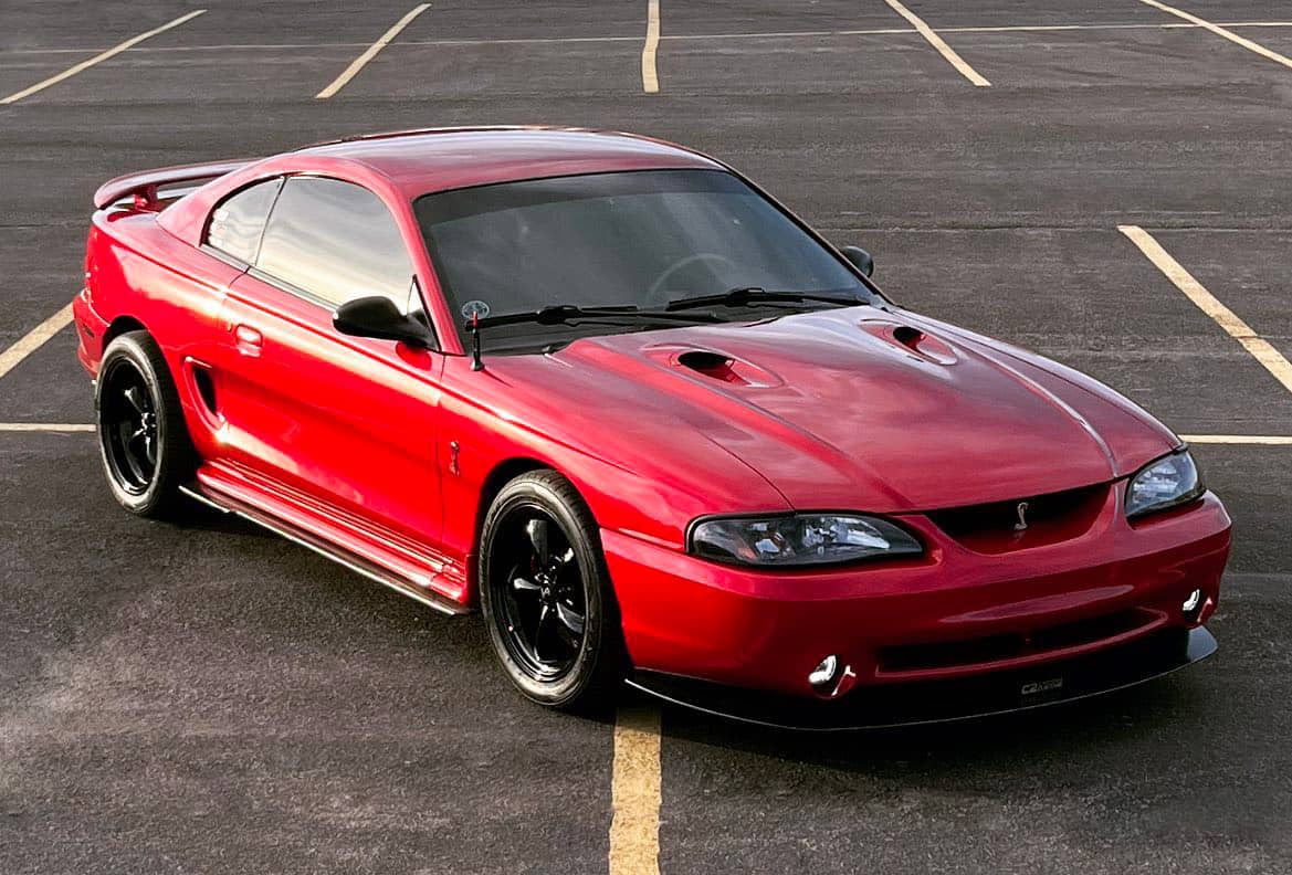 Modified 1998 Ford Mustang Cobra with Carters customs street chin spoiler