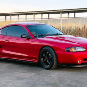 Laser Red 1998 Ford Mustang Cobra SN95 With Eibach Lowering Springs