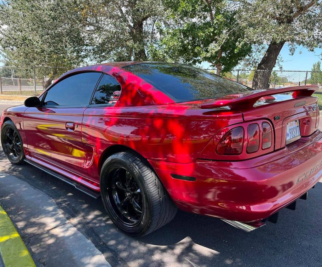 Laser Red 1998 Ford Mustang SVT Cobra SN95 With Eibach Lowering Springs ...