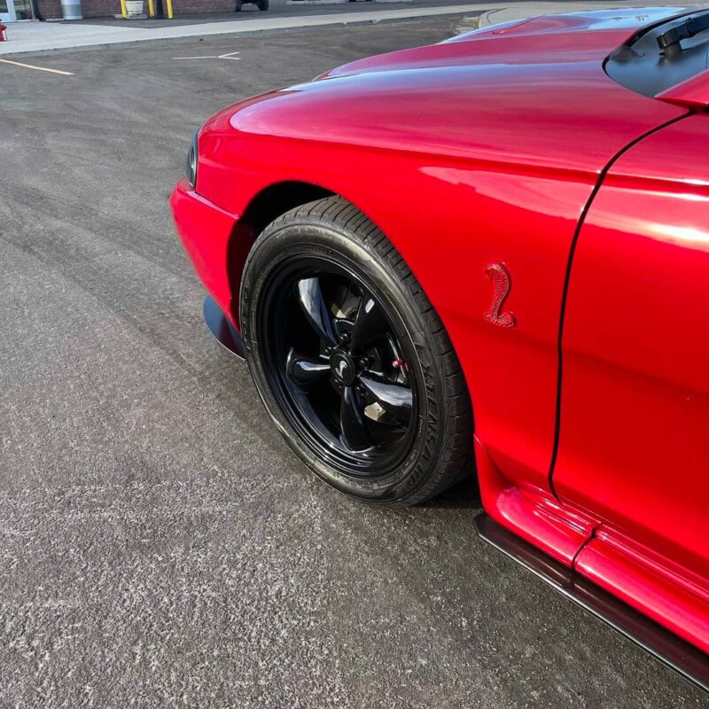 Laser Red Ford Mustang Svt Cobra Sn With Eibach Lowering Springs