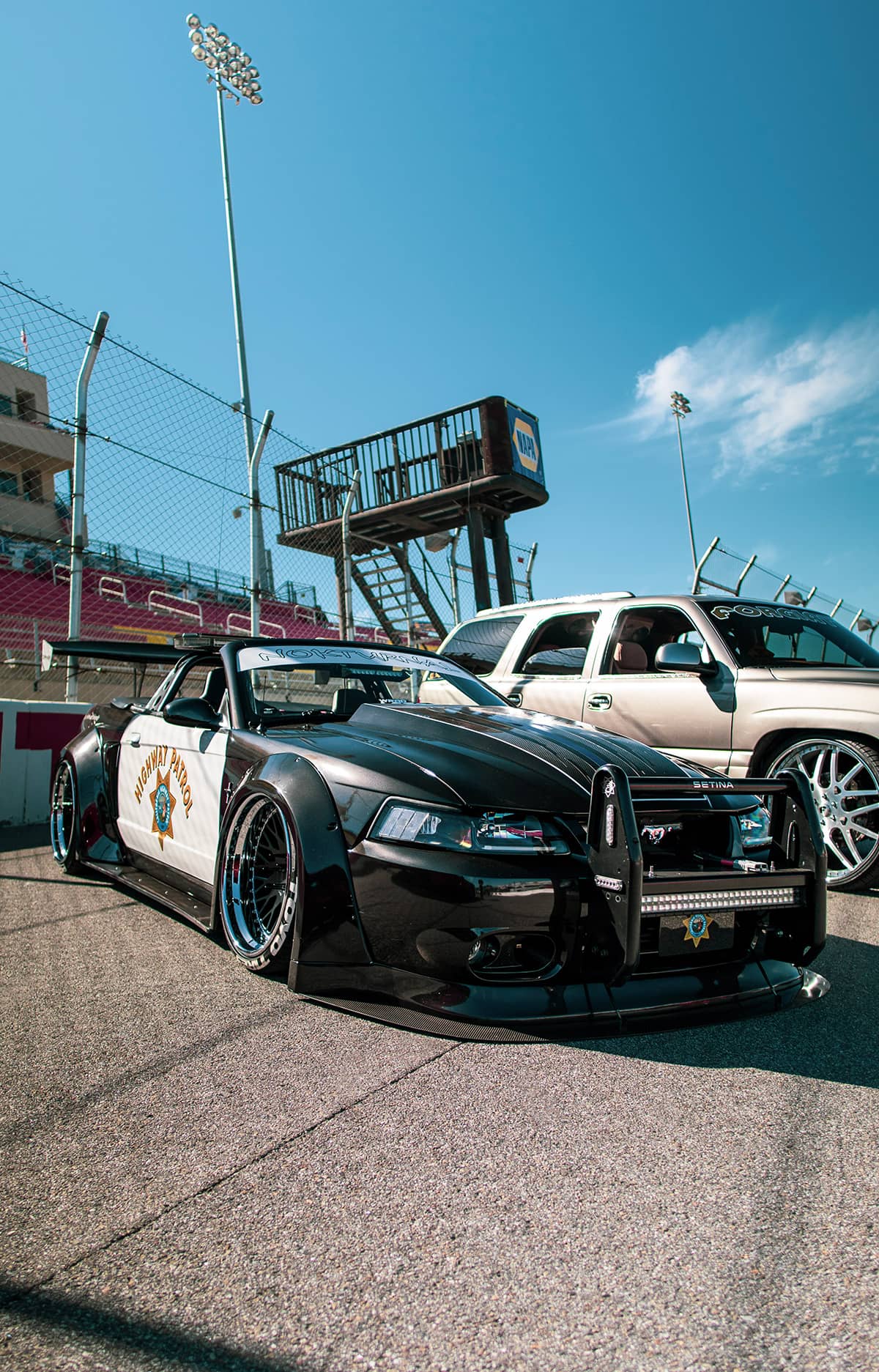 Wide Body Ford Mustang GT Convertible With Police push bar