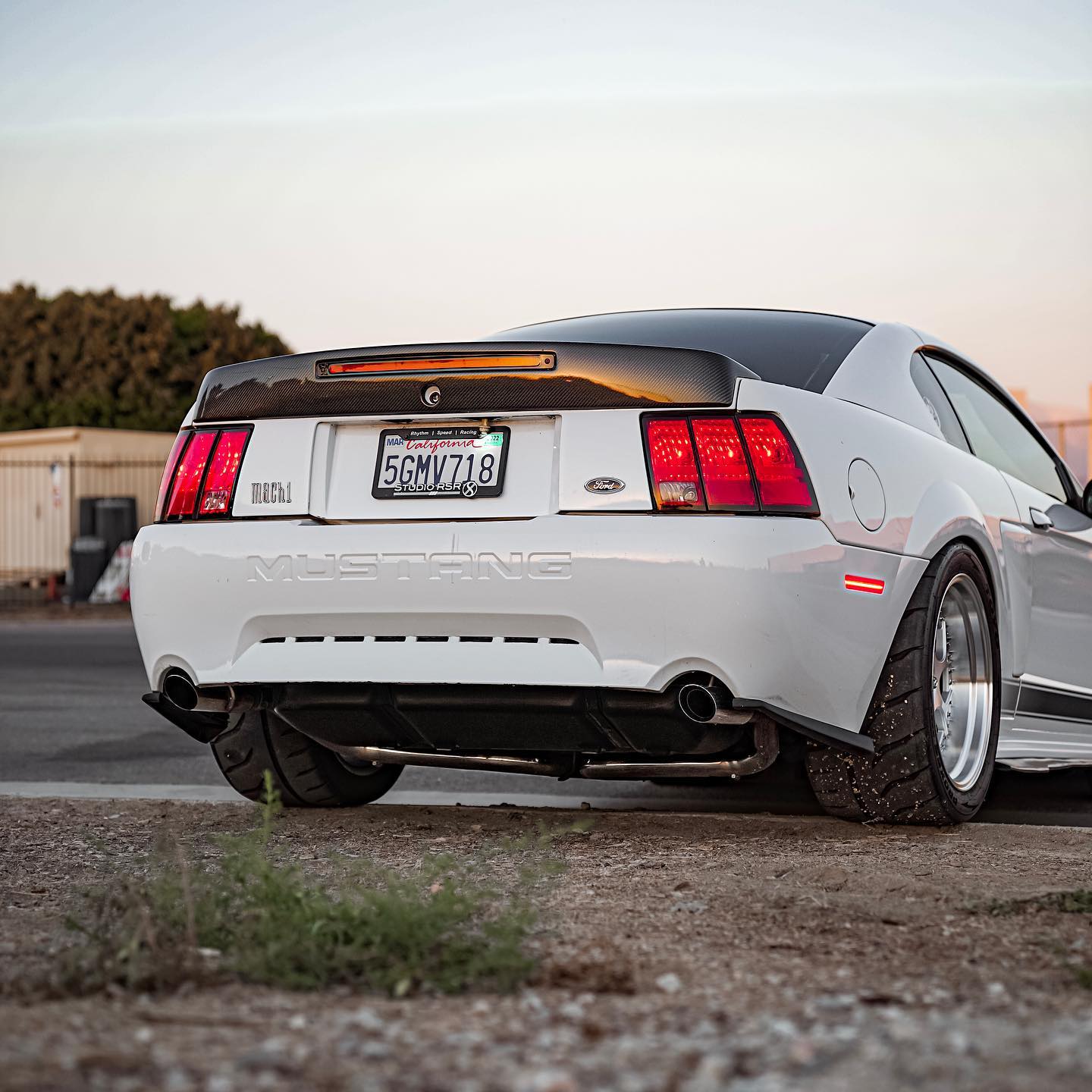 2003 Ford Mustang Mach 1 rear bumper and IRS dual exhaust with BBK headers
