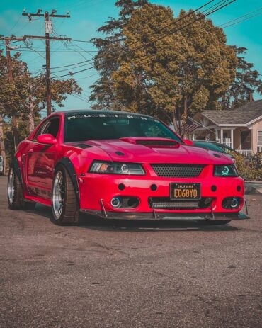 New Edge Ford Mustang With Wide Body Fender Flares and Custom Aero