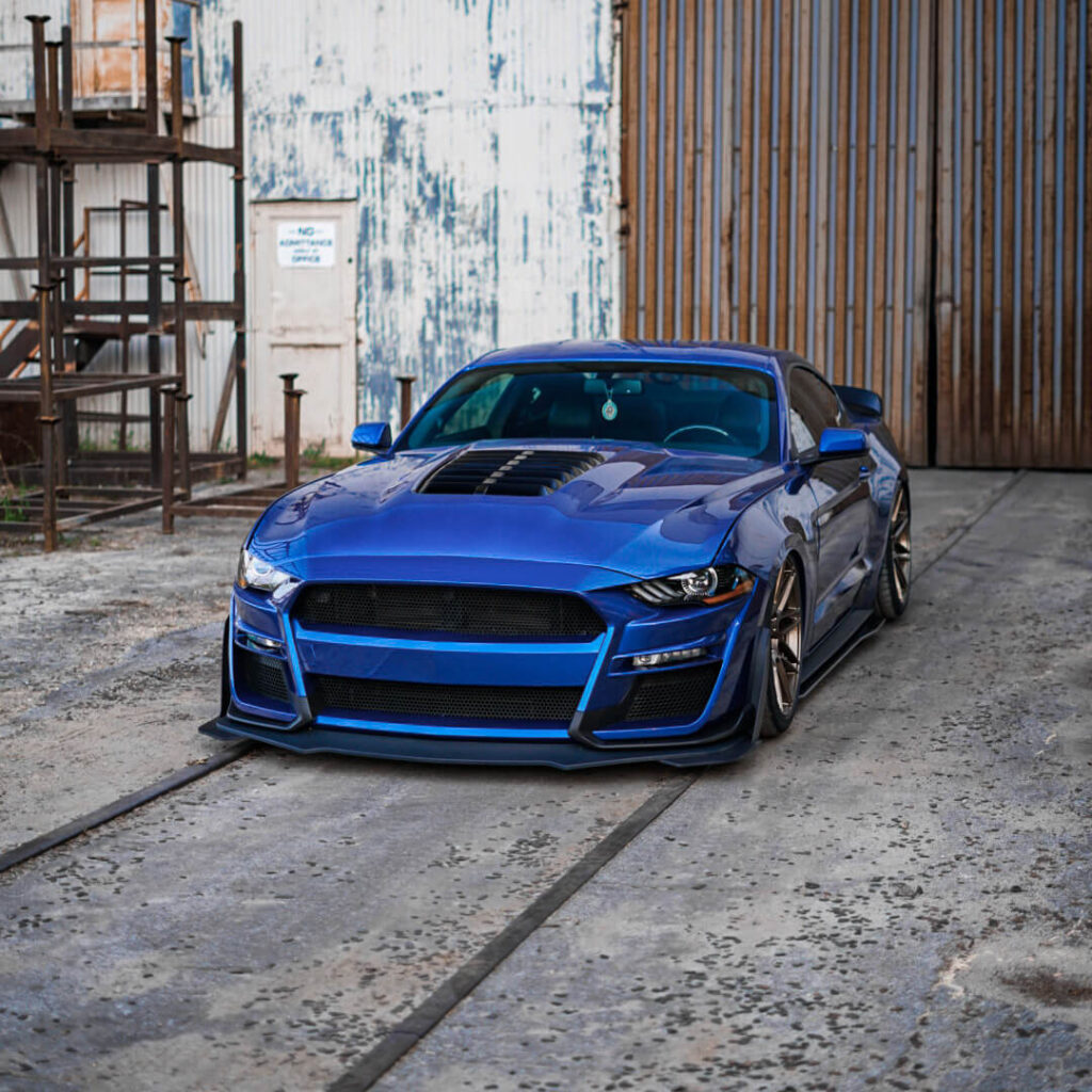 Slammed ford Mustang GT MP Concepts GT500 front bumper