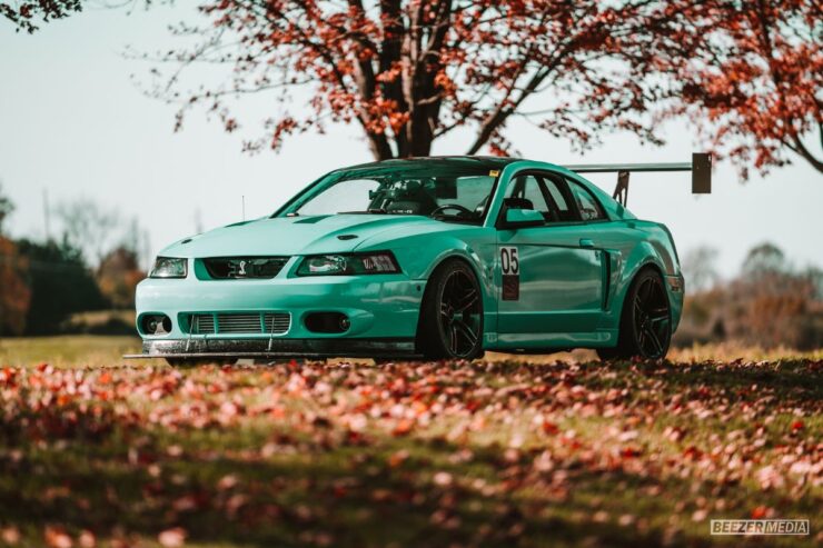 Modified Ford Mustang Cobra Terminator with a turbo kit