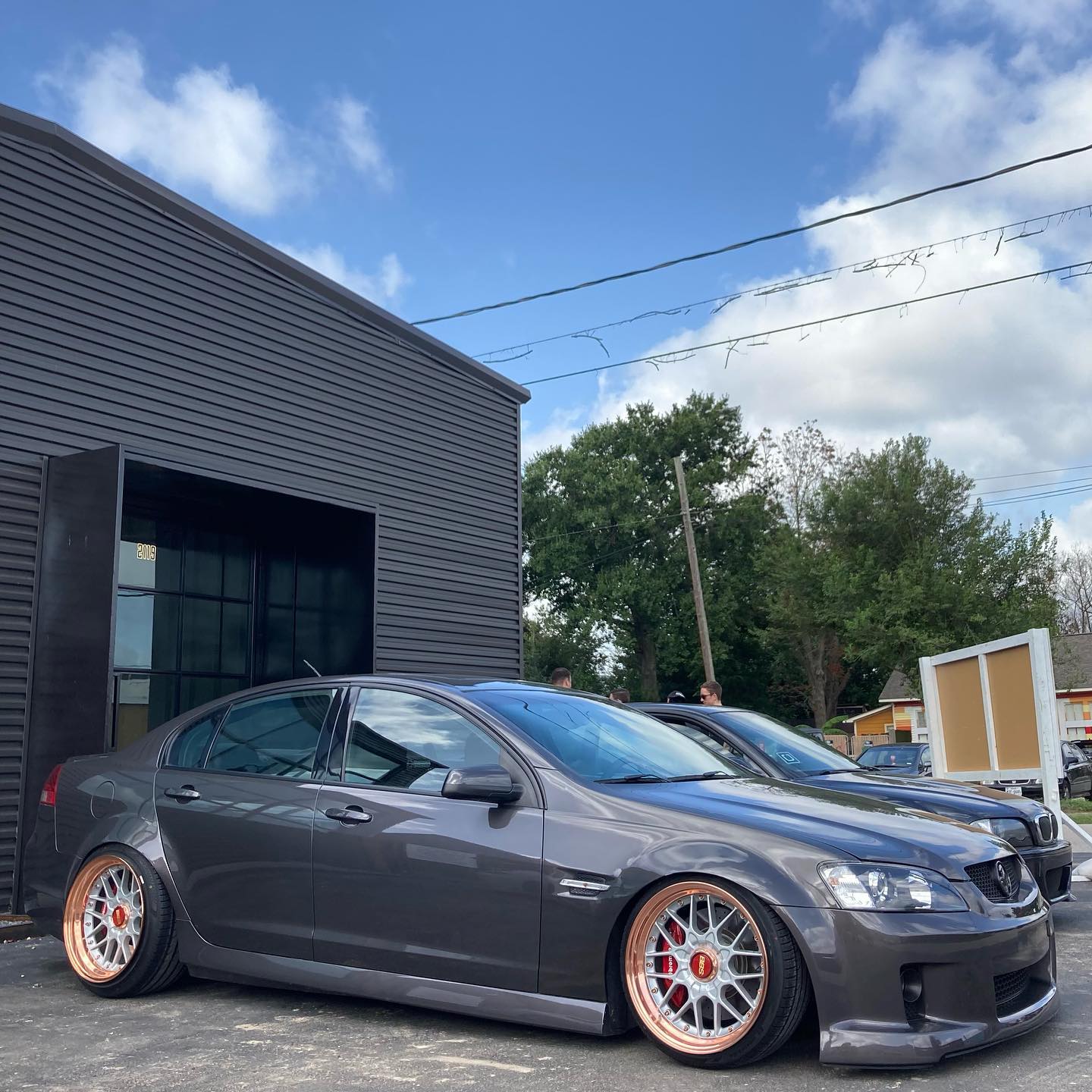 Slammed Pontiac G8 / Holden Commodore with a wide body and BBS custom wheels